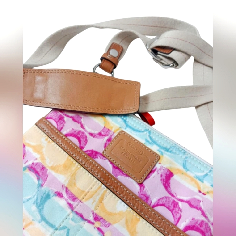Coach Hampton Stripe Swingpack Crossbody Bag - Picture 14 of 16